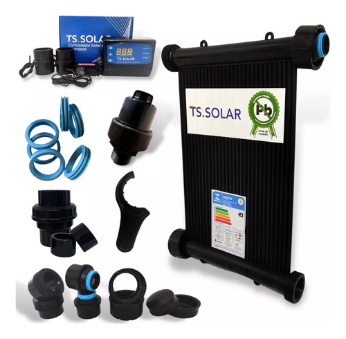 Kit 13 Placas 4mt - 21.500 Lts Aquecedor Solar Piscina Rosca