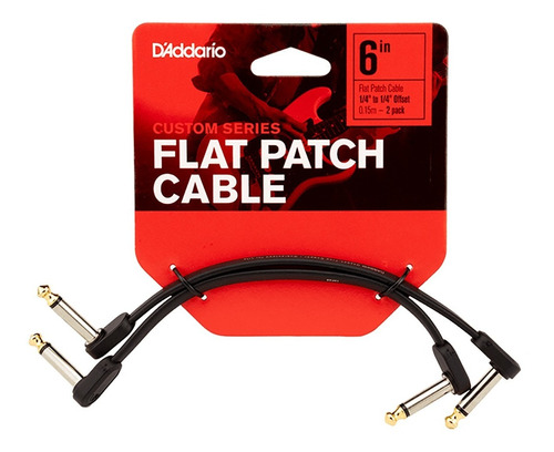 Daddario Pw-fprr-206os Pack 2 Cables Parcheo Pedal Guitarra