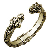 Brazalete Bronce Cabeza Lobo Pirata Cabeza Lobo