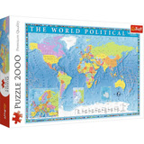 Puzle Rojo De 2000 Piezas Trefl - Mapa Político Del Mundo