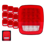 10 Plafon Calavera 16 Led Tipo Jeep Arillo Cob Estrobo 12-24