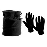 Kit Cuello Gorro Polar Termico + Guantes 1ra Piel Abrigo