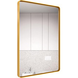 Espejo De Baño Marco De Metal Dorado Pared, 22 X 30 Pu...