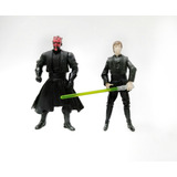  Star Wars Darth Maul & Luke Skywalker Figuras Usadas Hasbro