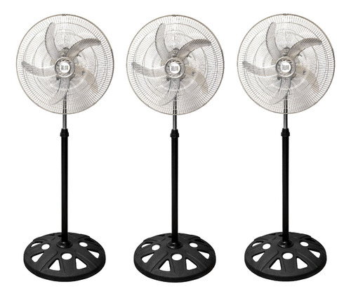 Ventilador De Pie 20 Pulgadas 5 Aspas X 3 Unidades