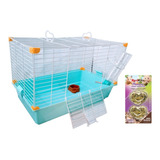 Jaula Sunny Cuyo Chinchilla 62x35x40 +bebedero+ Plato+premio