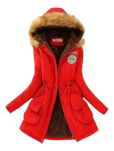 Abrigo Invierno For Mujer Parka Térmica Con Capucha Gruesa