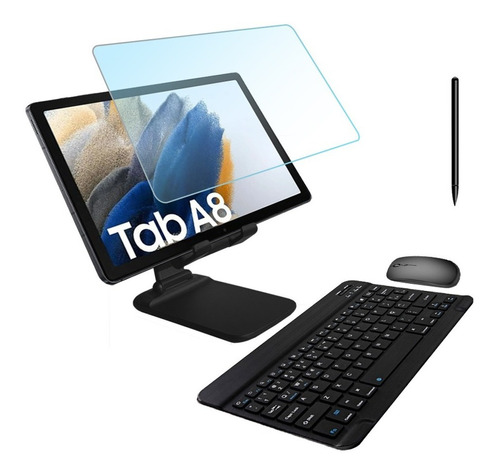 Teclado Abnt2 Mouse Suporte Película Para Galaxy Tab A8 X200