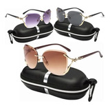 3 Moda Mujer Gradiente Color Gafas De Sol Fox Border A