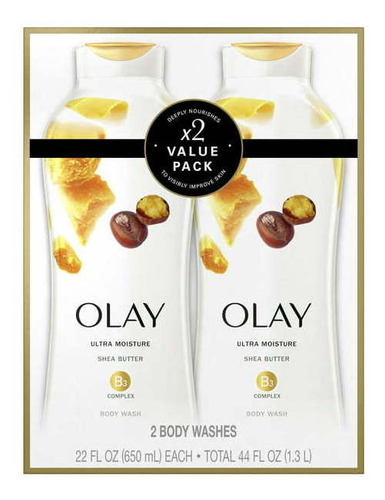 Olay Jabon Liquido Bodywash Shea Butter 650ml. 2pack.