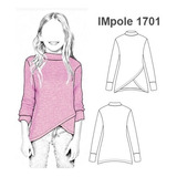 ( Moldes De Ropa)  Remera Sweater Niña 1701