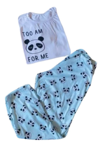 Pijamas Cod Panda Celeste