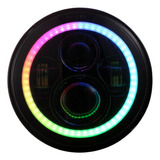 Optica Faro Cree Led 7 Pulgadas Moto Harley Cambia Color Rgb