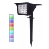 Luminária Solar Jardim Decoração Espeto 30w Led Externo