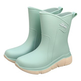 Botas De Lluvia De Moda Para Mujer Zapatos Impermeables.