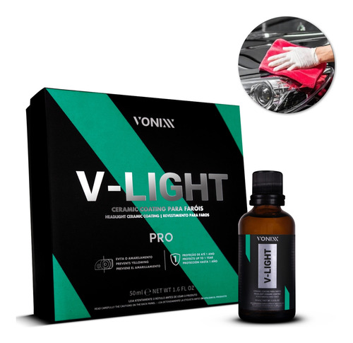 Vitrificadora Para Farois Vidros V-light Pro Vonixx 50ml