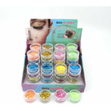 Pack De 3 Pigmentos Glitter Torre 6 Colores Para Ojos Uñas