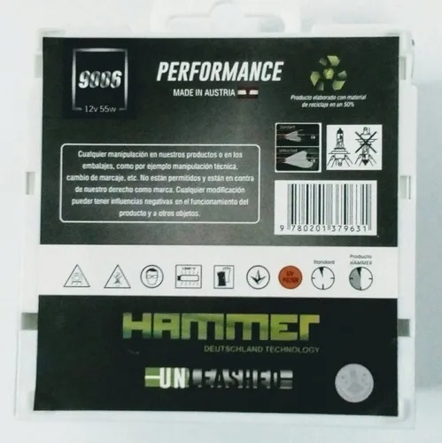 Bombillos H1 Hammer Night Power 55w 12v 110% + Luz Tienda Foto 2