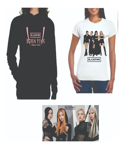 Paquete Sudadera Playera Y Cojin Blackpink