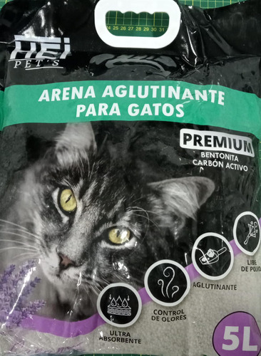 Arena Aglutinante Para Gatos Con Carbon Activo 20kg Rm