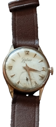 Reloj Antiguo Rubina  De Cuerda Dama Enchapado Oro