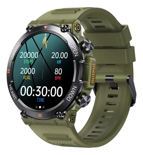 Reloj Inteligente K56-pro Para Hombre Con Llamada ,verde