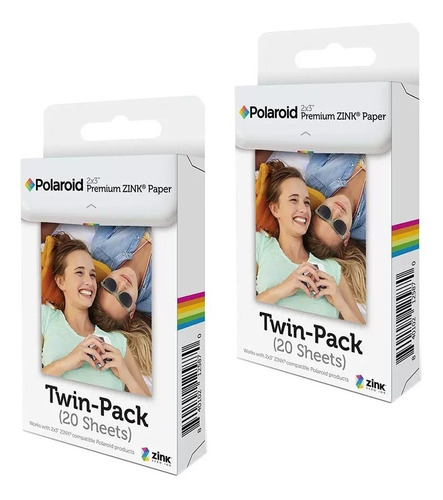 Papel Fotográfico Polaroid Recarga Premium 2x3 Em 40 Folhas
