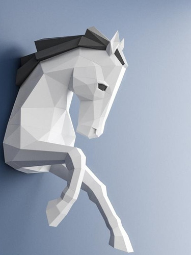 Caballo Horse De Pared Papercraft 