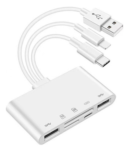 Adaptador Multimemoria De Cámara Usb Otg Para Lector De Tarj