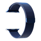 Correa Magnética De Acero Para Apple Watch 38mm Azul