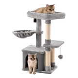 Torre Para Gatos De 76cm, Condominio Con Rascador Y Hamaca.