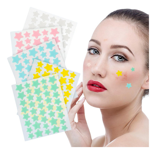 Parches Estrella Star Anti Acne Espinillas Granos Face Patch Tipo De Piel Normal / 200 Parches Estrella