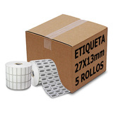 5 Rollos Etiqueta Térmica 27x13 Mm 12,000 Pzas C/u C1  