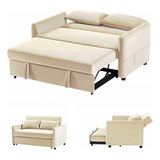 Sofa Cama Convertible 3 En 1 Color Beige Marca Gynsseh 