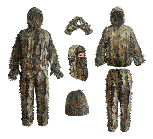 Lylpyhdp Traje Ghillie Para Ninos Y Adultos, Ropa De Camufla