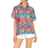 La Leela Señoras Hawaiian Camisa Playa Top