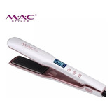 Plancha Para Cabello Profesional Digital Titanio Y Cerámica Color Blanco