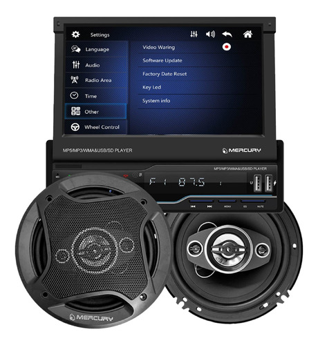 Stereo Pantalla 7 Pulgadas In Dash + Parlantes 6  Mercury