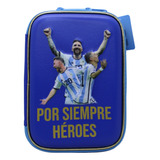 Cartuchera Campeones Argentina Afa Messi 2 Pisos Eva 3d