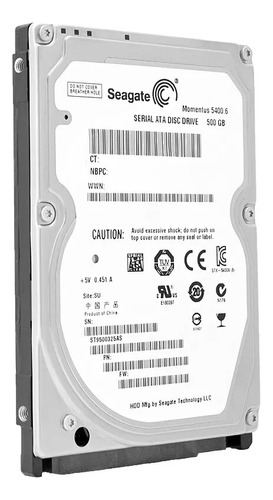 Disco Duro Interno Seagate Momentus 2.5 9mm St500vt000 500gb