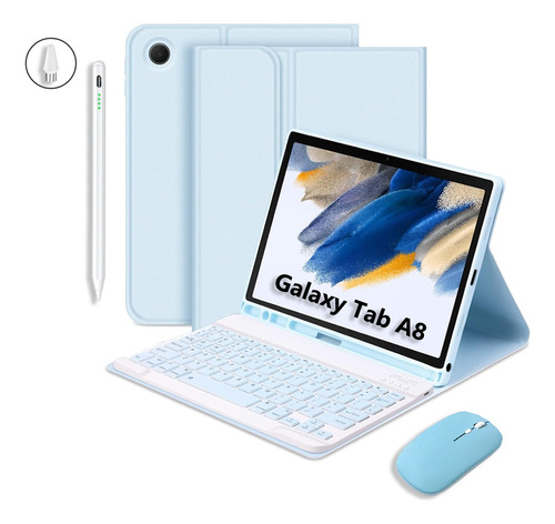 Funda Teclado Retroiluminada Para Galaxy Tab A8 10.5 X200