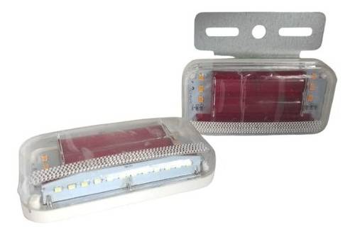 Juego De Faros Led Laterales 24v Rojo Doble Funcion