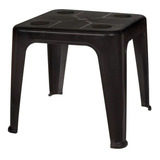 Mesa Plástica De Apoio C/porta Copos Churrasco 51x43cm Preta