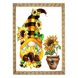 Kits De Pintura Diamantes 5d Adultos Girasol, Pintura D...