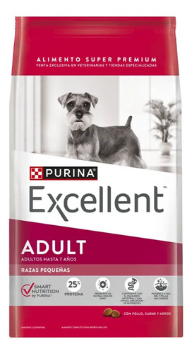 Purina Excellent Adult Small Pollo Y Arroz 3kg El Molino