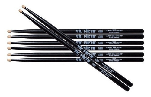 Palillos Pack Vic Firth X5bb Value Pack 1 3pares + 1par Cuo Color Negro