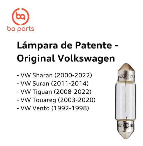 Lmpara De Patente Tiguan 2008 Al 2016 Foto 3
