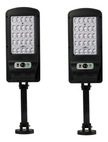 2 Piezas Pack Lampara Solar 15w Panel Recargable Luz Led