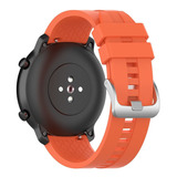 Pulseira De Silicone Para Huawei Watch Gt2 Gt3 46mm Gt 2 Pro Cor Laranja Largura 22