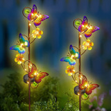 Luces Solares De Mariposas Para Decoración Jardín Exterior